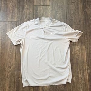 Nike Men's Golf Polo w/ Mock Collar - Size Large - Light Gray - GREAT